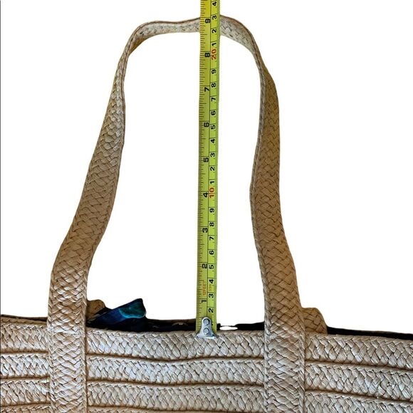 Draper James Tan Shoulder Bag with Navy Floral Scarf - Picture 7 of 7